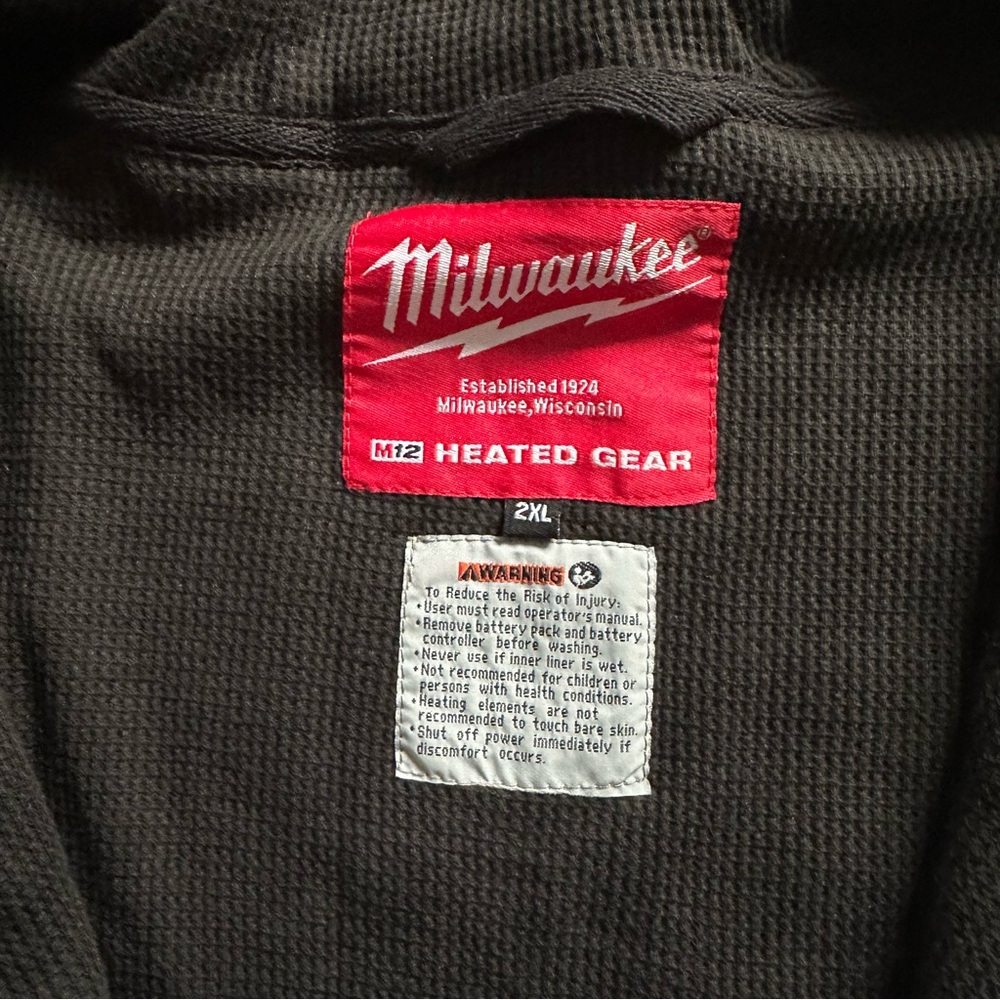 Milwaukee Gray Zip-Up Hoodie with Charger (battery not included) - Picture 6 of 9